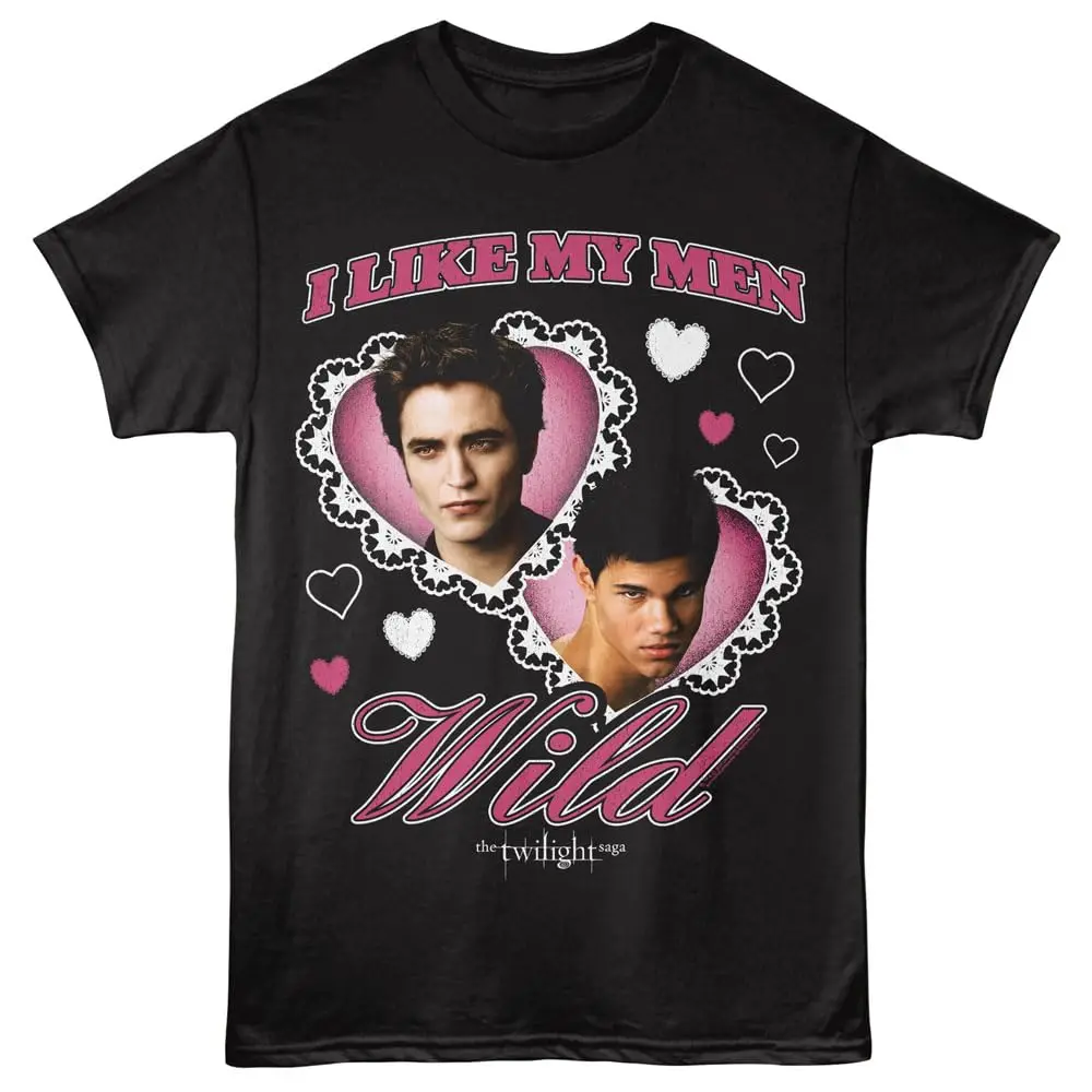 Summer The Twilight Saga T-Shirt Men Edward Bella Graphic Short Sleeve Oversized Streetwear Loose Fit Vampire Fan Top