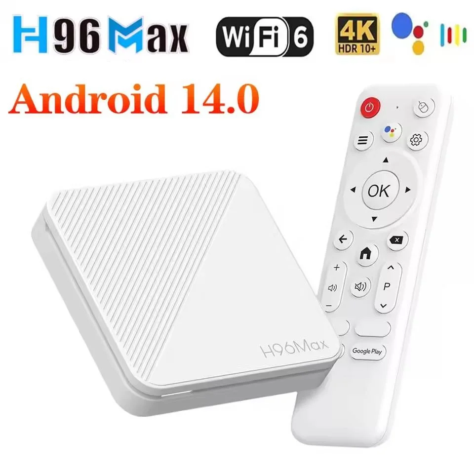 2025 New H96 MAX H313 Mini TV Stick Android 14 Smart TV Box 2GB 16GB Wifi6 BT 4K Media Player 2.4G 5G Google Voice Remote TV Box