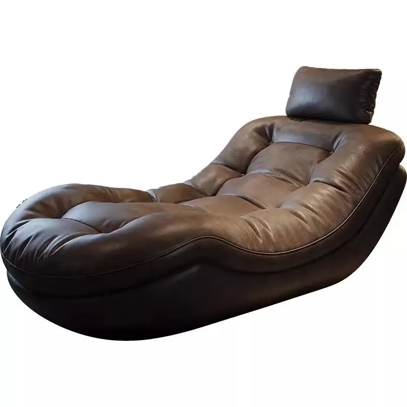 

Y New single leather sofa, Noble Consort lounge chair, living room balcony, large unit leisure sofa chair