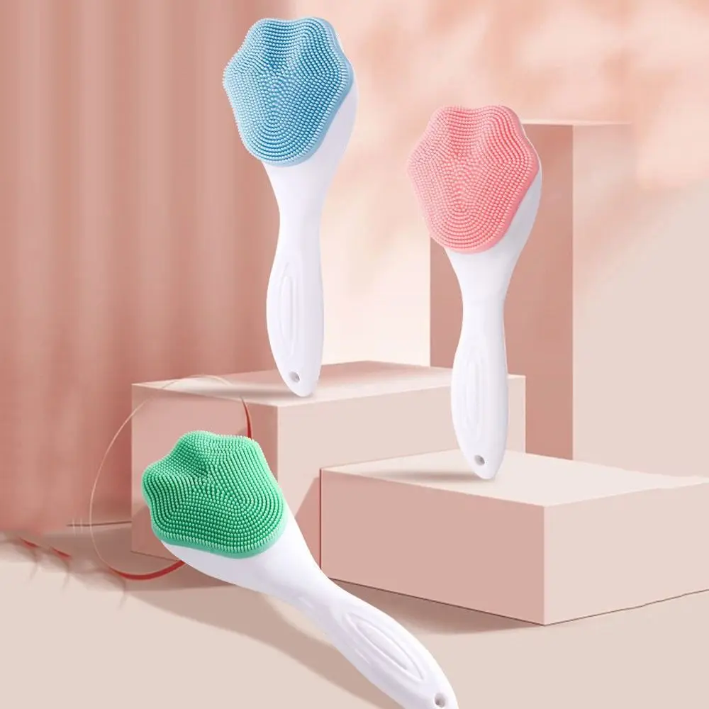Siliconen Silicagel Gezichtsborstel Zachte Mee-eter Remover Exfoliërende Gezichtsborstel Kat Poot Vorm Huidverzorging