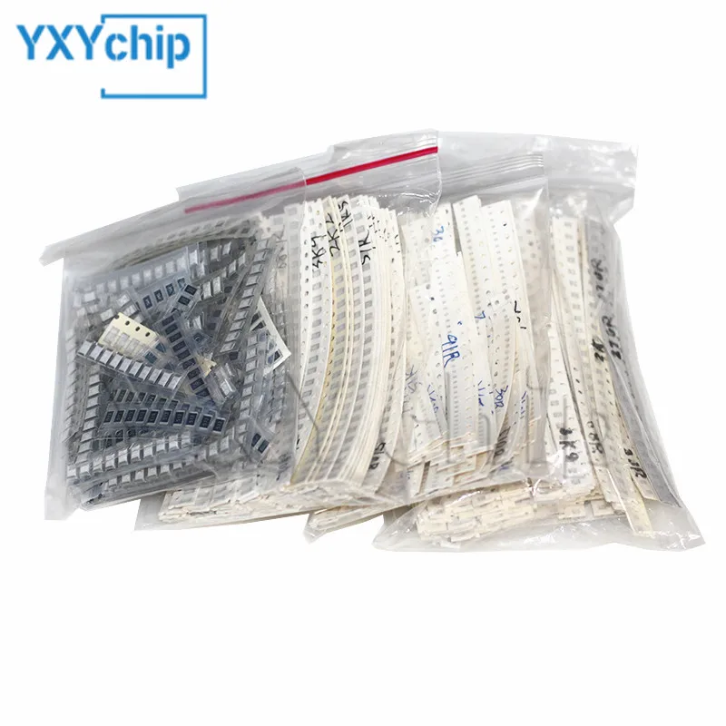 Resistor kit 0201 0402 0603 0805 1206 smd Resistor package 50values*25PCS=1250PCS 1% Sample Kit Resisor 1ohm 47ohm 1kohm 10kohm image 5