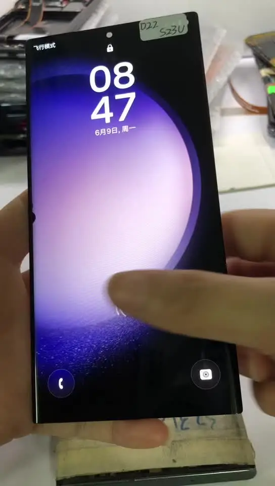 AMOLED-дисплей подходит для S23Ultra 5G SM-S918U, S918W, S918B, S918N, включая сенсорные экраны, с 100% оригинальным цифровым преобразователем.