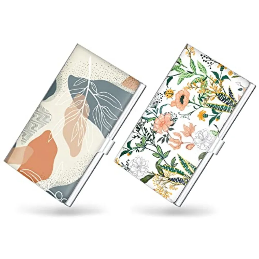 

Business Card Holder Color Printing Men's and Women's Business Card Case Ultra-Thin Metal Business Card Organizer Carry-on Pock