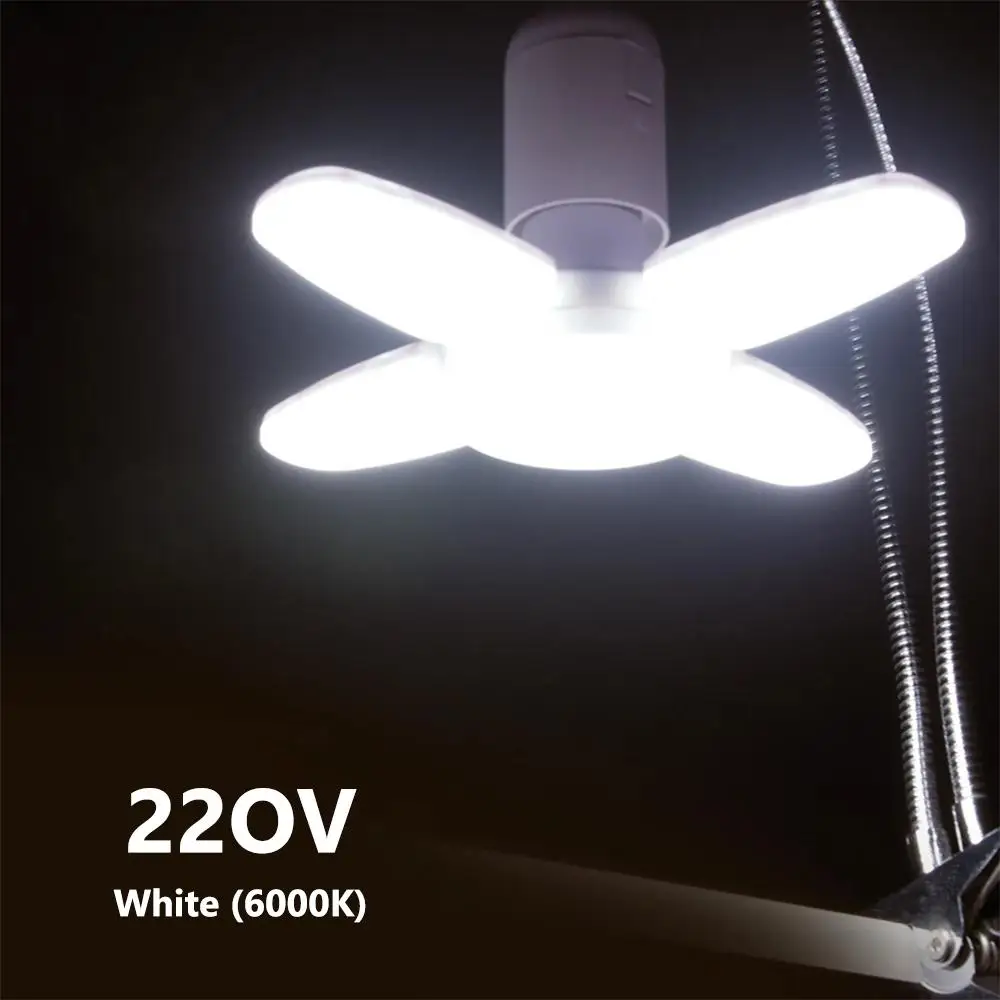 

4+1 Leaf Shape E27 LED Fan Bulb 40 LED Bulb 220V LED Light Foldable LED Light 6000K White Light 28W LED Bulb