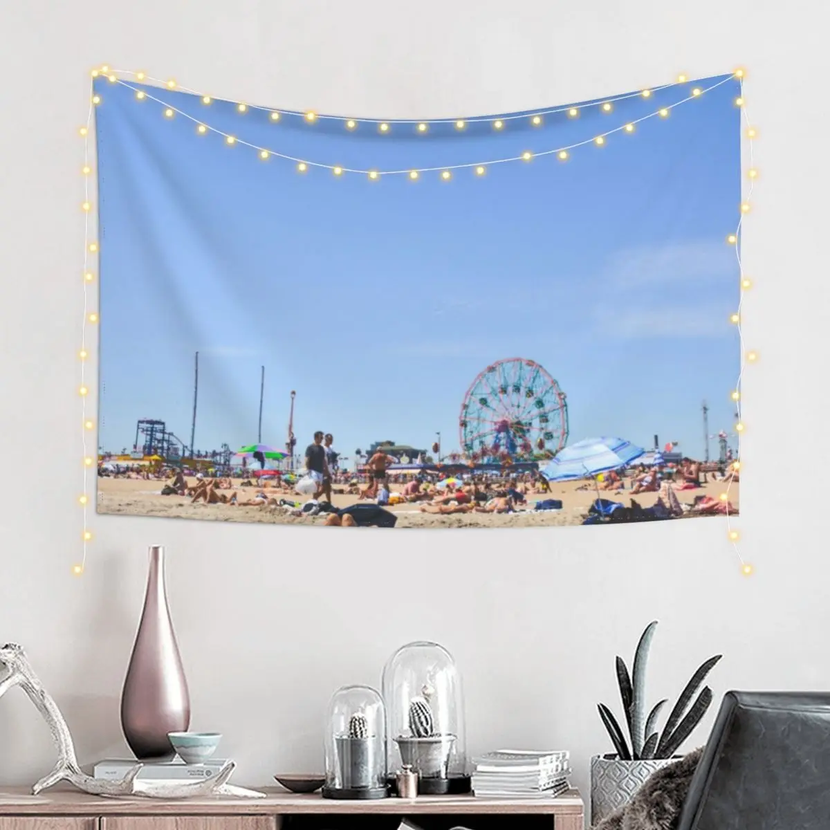 Coney Island Tapestry Room Decor Korean Style Kawaii Room Decor Wall Decoration Items Wall Coverings Tapestry