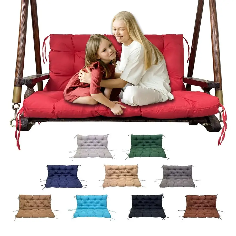 

Подушки для садовых качелей, водонепроницаемые, для уличных скамеек, 23 дюйма, с завязками, 4 толстых подушек для качелей