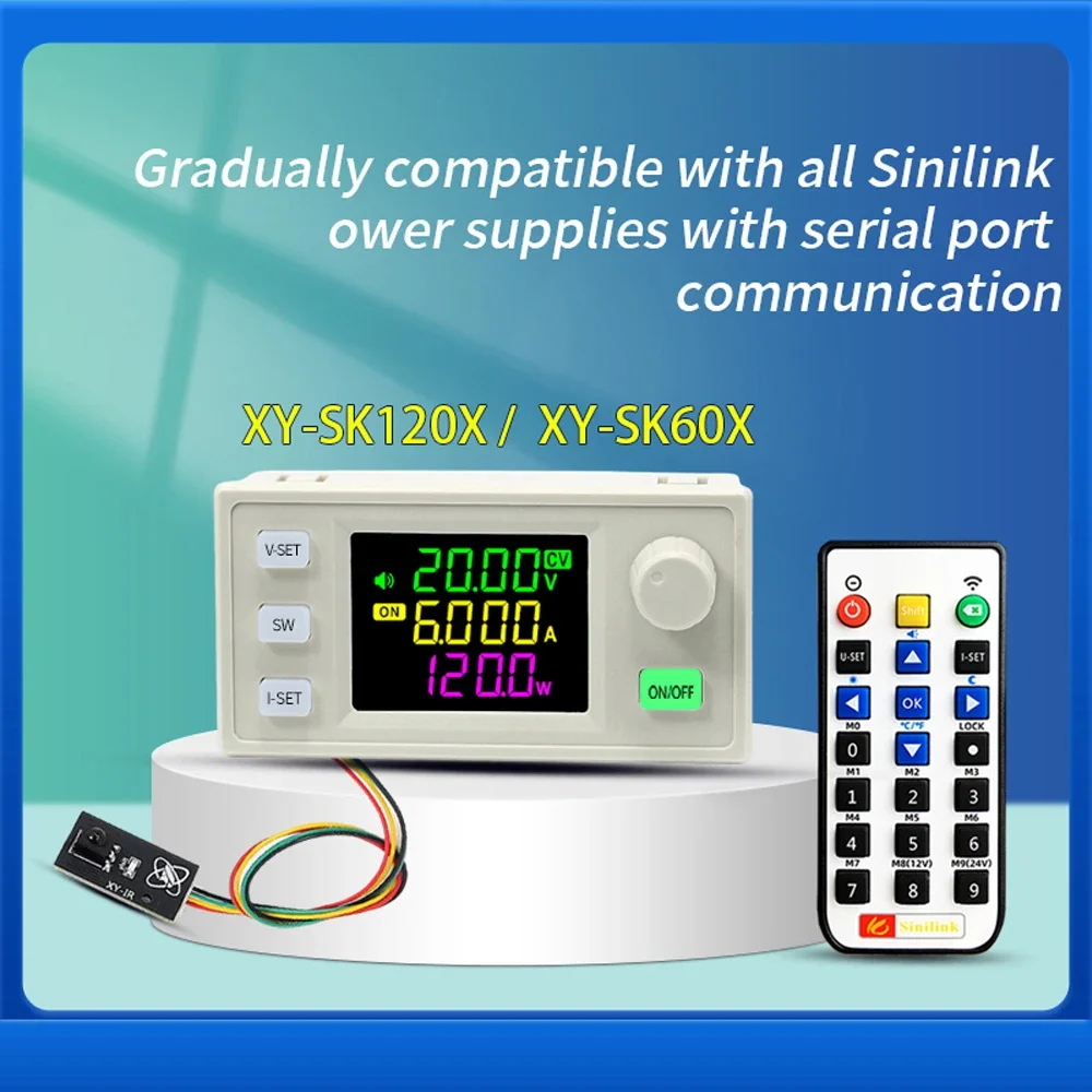 SK120X DC DC Buck Boost Converter CC CV 0.6-30V 6A 5V 6V 12V 24V Power Module Adjustable Regulated Laboratory Power Supply