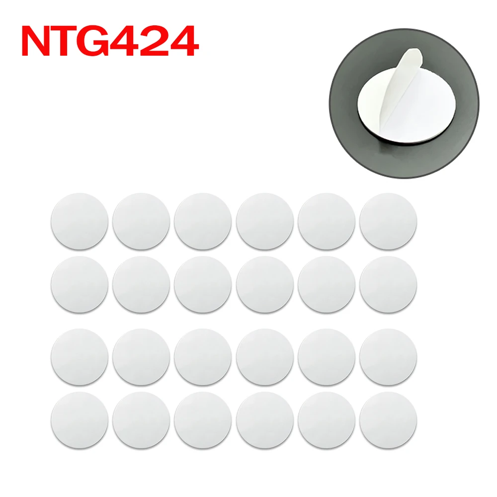 

N-TAG 424DNA Card 25mm NFC Coin Card Adhesive Backing Advanced Security and Privacy for Trusted IoT Applications NFC 424 DNA Tag