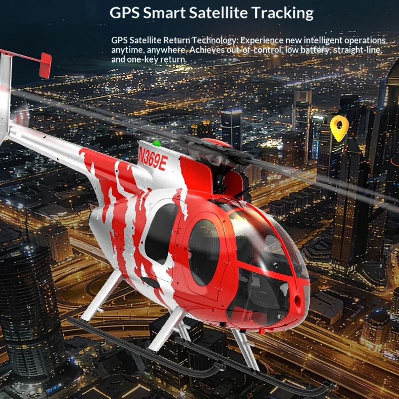 Yuxiang F119S Little Bird RC Armed Simulation Helicopter MD-500 GPS Positioning Brushless Motor Remote Control Adult Toy RTF