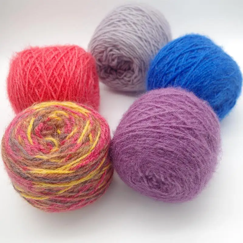 Pink Squirrel Fur Yarn Medium Thick Knitting Materials for Sweater Scarf Shiny Thread Long Plush Hat DIY Crafts