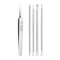 5PCS No 5 Acne Blackhead Removal Needles Black Head Clip Tweezers Beauty Salon Special Needle Ultra Fine Cell Pimples Clean Tool