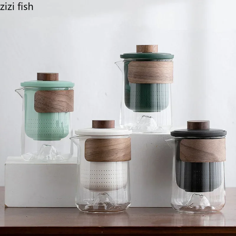 Portable Travel Tea Set Outdoor Ceramic Kung Fu Tea Set Teas Glass Making Tools Teas Infuser Teapot Cup Teaware Sets view 2