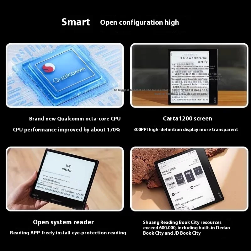 BOOX Leaf3 E-Book Reader7 polegadas tela de tinta plana livro de papel eletrônico papel eletrônico portátil escritório aprendizagem presente