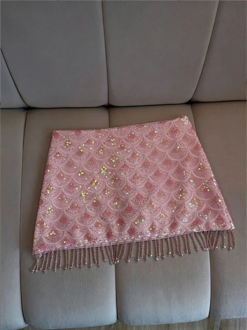 Mermaid Sequined Tassel Skirt Woman Beach Holiday Skirts Summer Women Clothes Fashion Streetwear