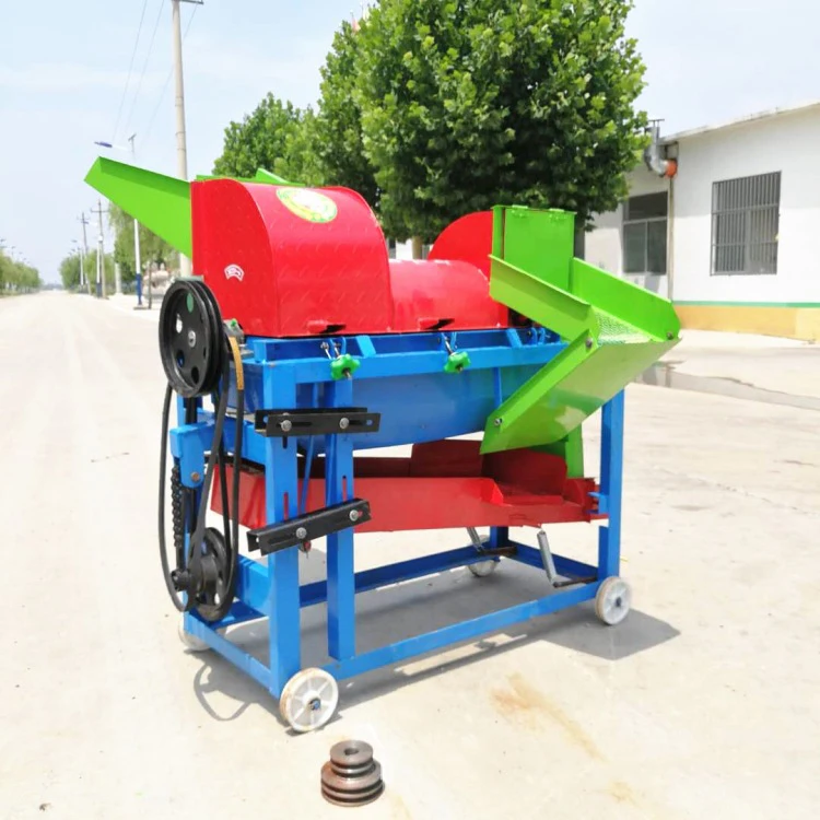 Multifunctional agriculture maize corn rice wheat sorghum soybean willet rapeseed thresher sheller dehuller process peel machine