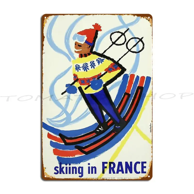 Symphonie Neige Et Soleil Ski  Metal Sign Wall Plaque Custom Create Decoration Designer  Tin Sign Poster