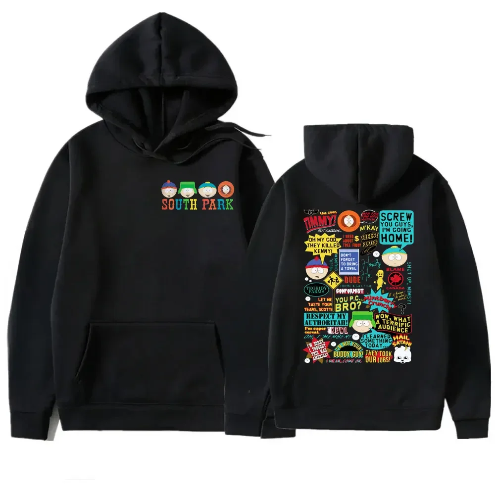 Anime Southes Park Print Hoodie Autumn and Winter Men's Hooded Sweatshirt Fashion Warm Pullover New in Hoodies & Sweatshirts