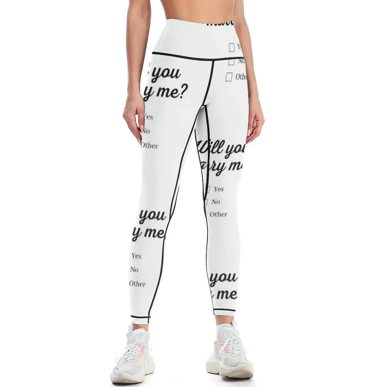 

Will you marry me yes/no/other | Funny T-shirt | Marry me Leggings flared push up tights for push up legging Womens Leggings