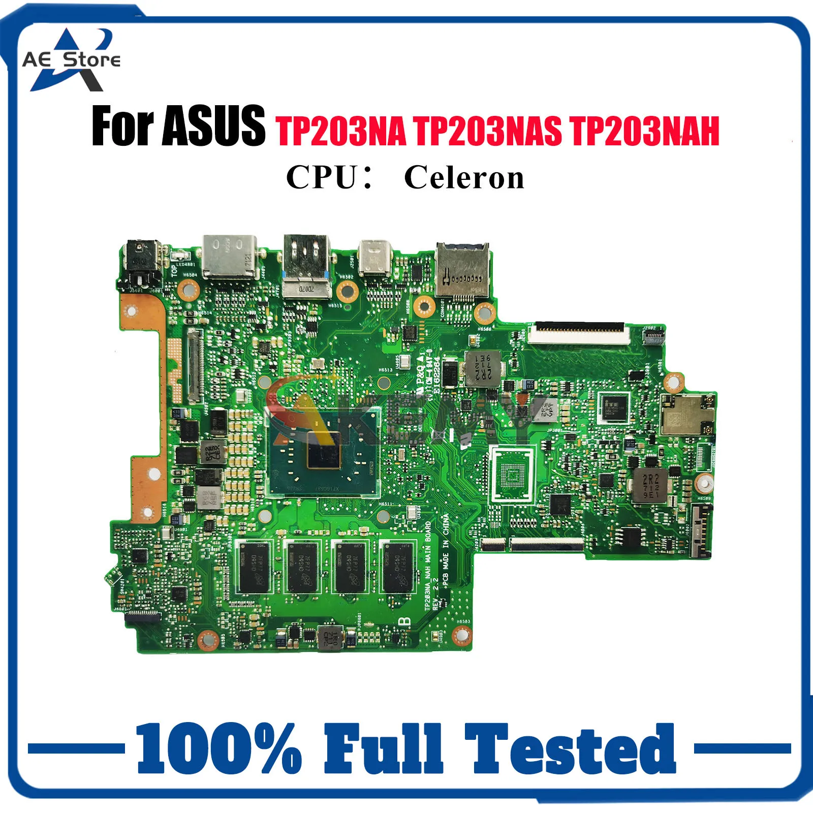 

TP203NA Материнская плата для ноутбука ASUS VivoBook Flip TP203NAS TP203NA TP203N TP203NAH Материнская плата с процессором Celeron 100% tests OK stk