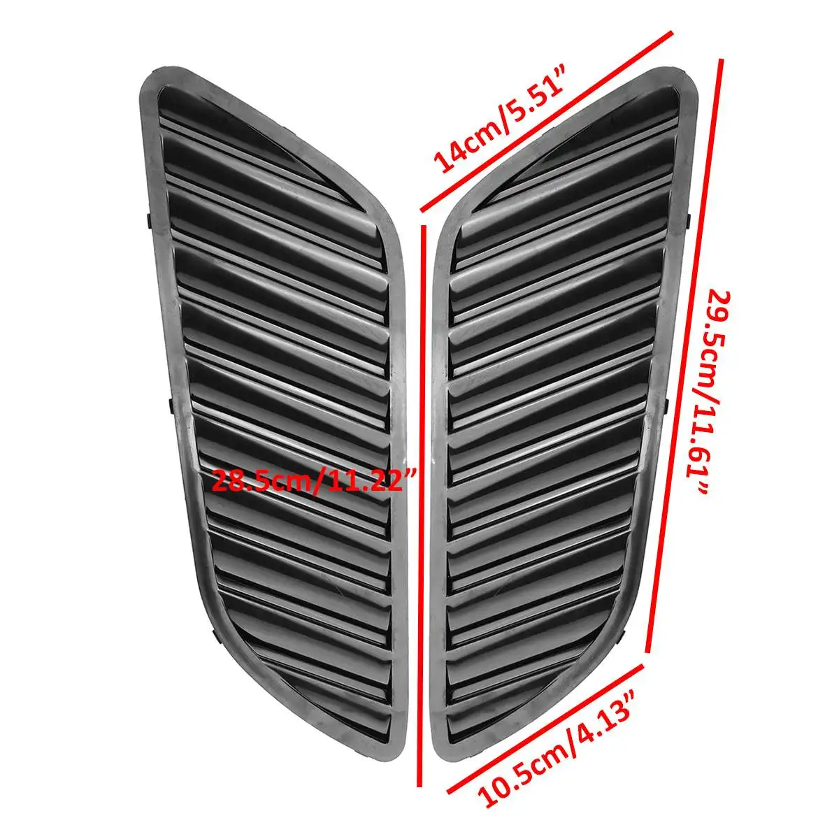 DTM Style 2pcs E90 E91 Universal Car Front Bonnet Grill Vent Hood Cover Air Outlet Vent For BMW E90 E91 E92 E93 F30 E46 ABS - view 6