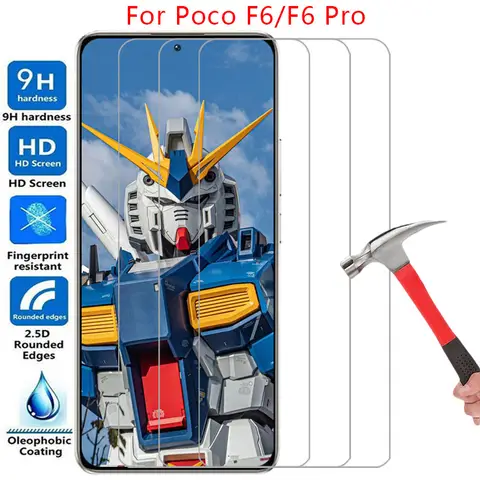 phone case for xiaomi poco f6 pro tempered glass on pocof6 f 6 6f f6pro pocof6pro 5g back cover 360 poc pco f6case procase 5 g