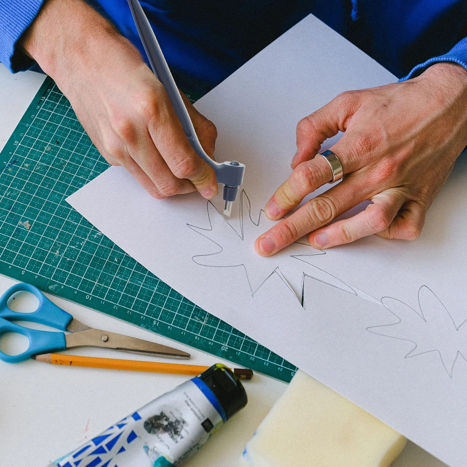 1 Set 360° Rotating Paper Cutter Tool Craft Cutting Engraving Cutter For Scrapbook Planner Stickers Home School Use