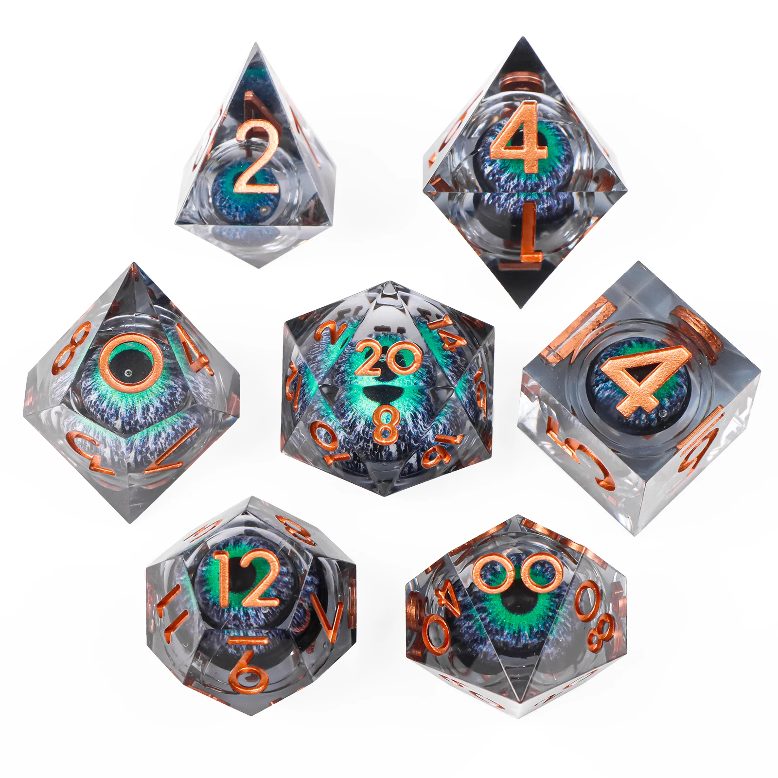 Dragon Eye Dice Set Liquid core Dice For dungeons and dragons set Digital Dice D&D Board games Dice for DND