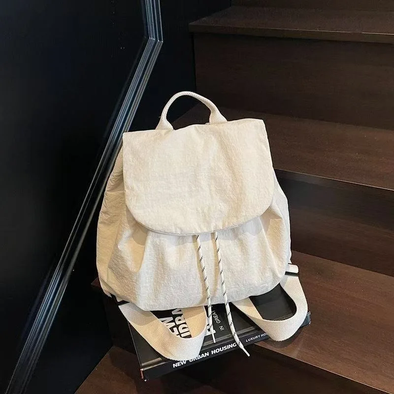 Women Korean Style Drawstring Backpack Large Capacity Daypack for School Travel
