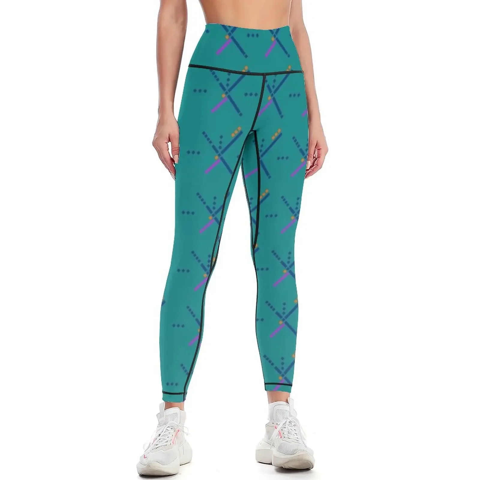 

PDX Portland Airport Carpet Leggings jogging pants workout shorts Female legging pants sport set Womens Leggings