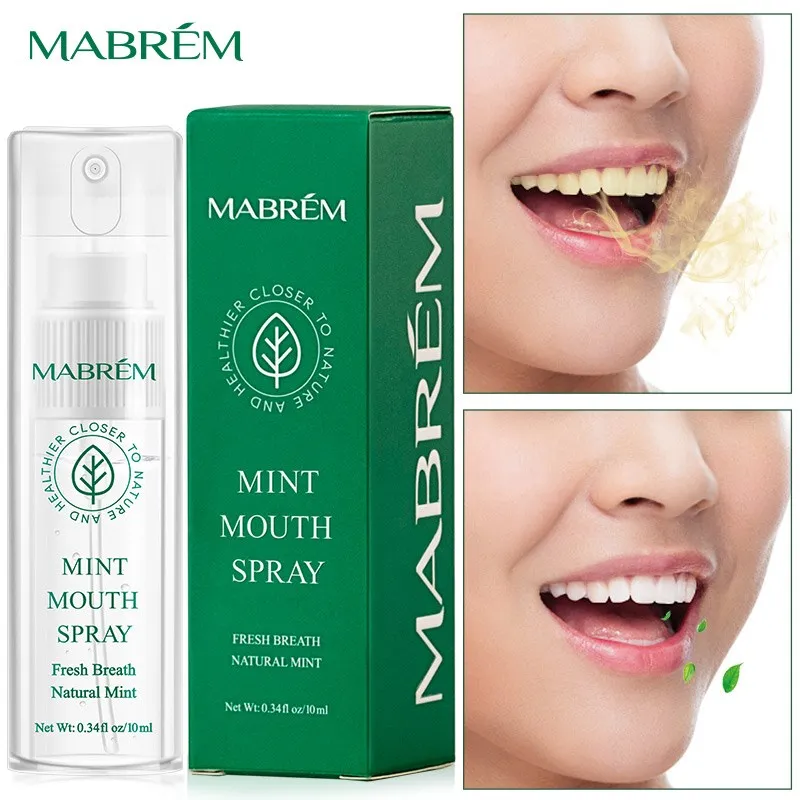 MABREM Portable Mouth Spray Breath Freshener Oral Spray Herbal Fresh Breath Remove Smoke Breath Treatment of Bad Breath