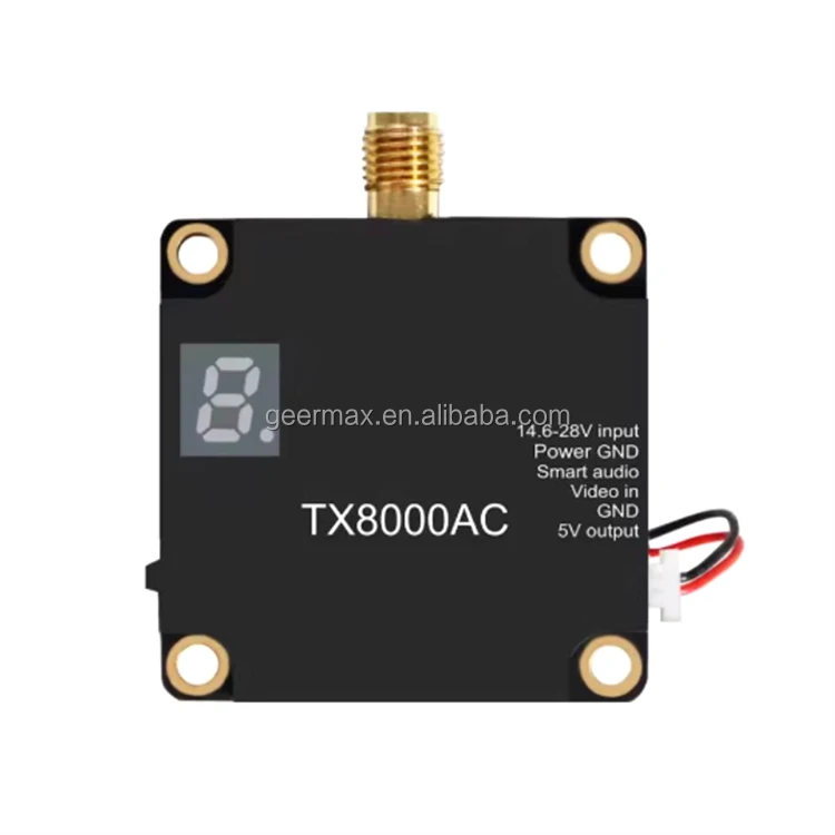 for AKK Ultra Long Range 8W VTX TX8000AC UAV Components 4.9G-6G Ultra Wide Band 96CH Video Transmitter FPV Drone Spare Parts Kit