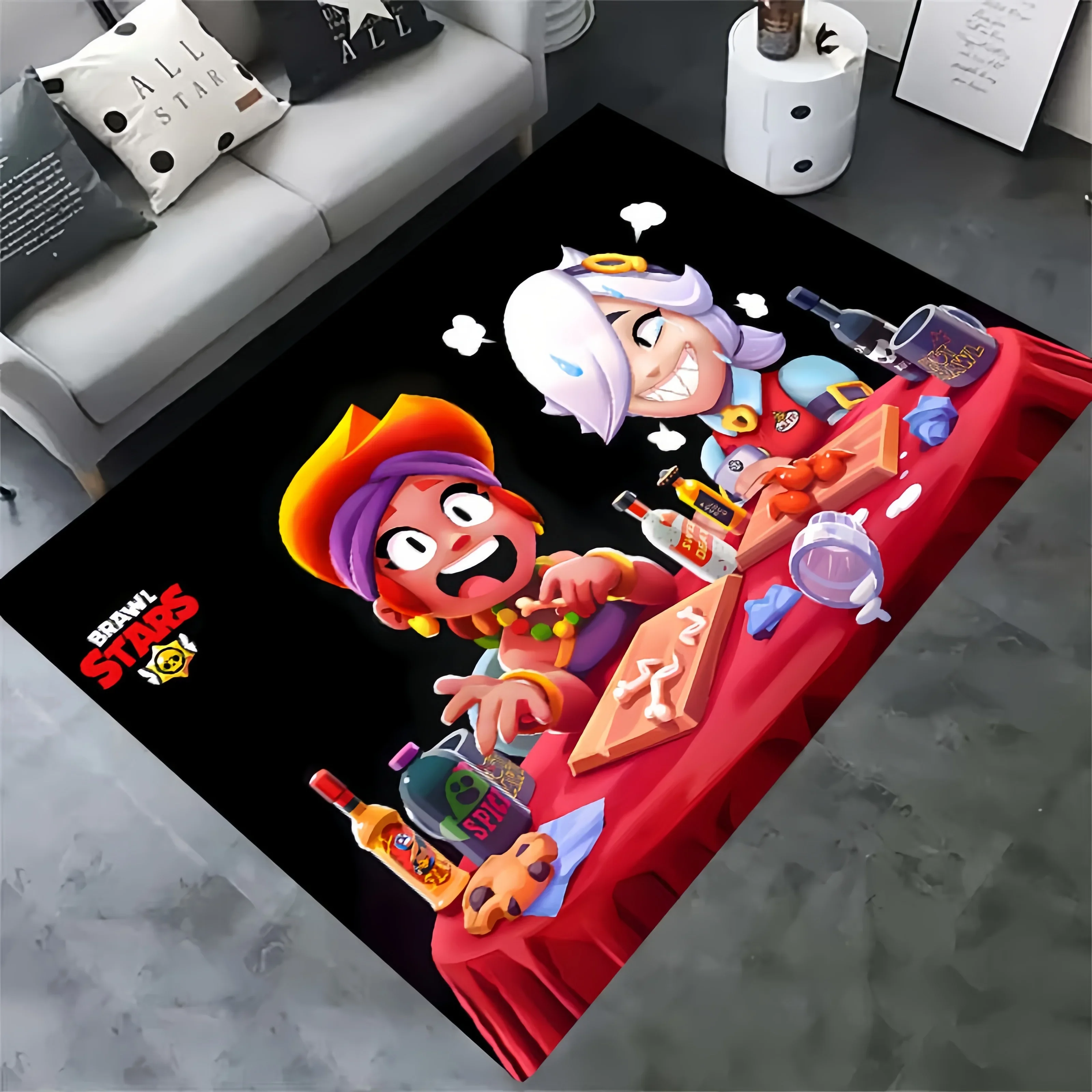 3D Game B-rawl Cartoon S-stars Printed carpet Home decor garden lawn pad children's room baby pad bathroom kitchen carpet  gift