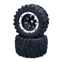 M05K MX-07 2Pcs 188mm Tire Wheel Tyre 8752 8753 for ZD Racing MX-07 MX07 MX 07 1/7 RC Car Spare Parts Accessories,Silver
