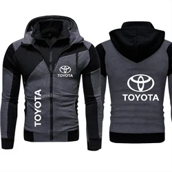 Motorcycle Jacket Toyota Car Logo Hoodie Trendy Thicken Sweatshirt Zip Pullover Men Sportswear Biker Racing Mens Toyota Clothing