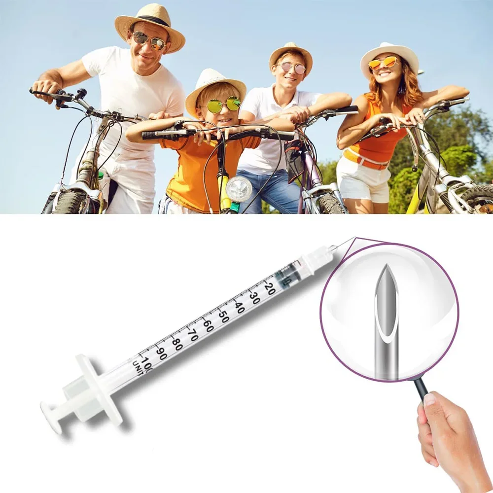 30Pcs 0.5Ml/1Ml Disposable Plastic Veterinary Syringes with Needles, Suitable for Pets and Farm Animals, Manual Push-Type Syring image 4