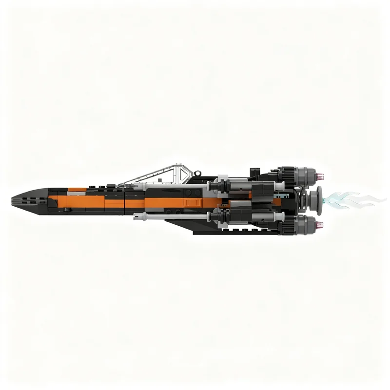 422pcs MOC Resistance X Fighter Black Star Battle Model Building Blocks Toy Christmas Gifts Construction Idea DIY Education - view 3