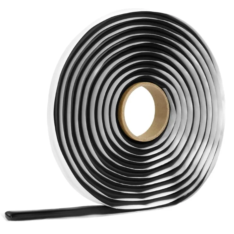 Butyl Rubber Sealant 4m Waterproof Black Tape Modification for Car Lights, Audio Systems Doors and Windows Snake Coil Adhesive