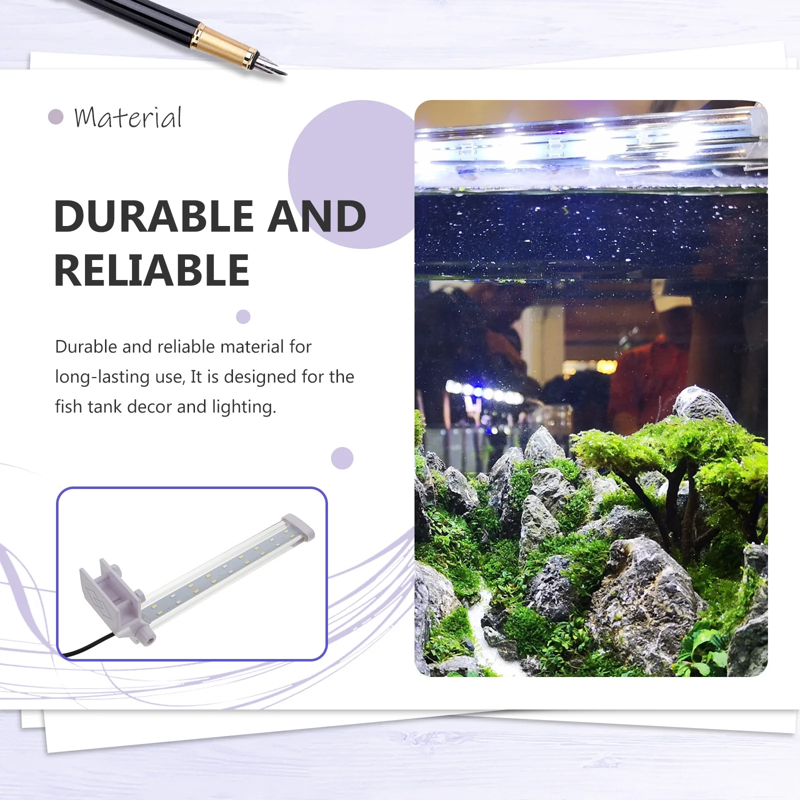 

1pc Fish Tank Clip Led Light High Brightness Long Lifespan Energy Saving Aquarium Landscaping Light For Aquatic Plants Fish