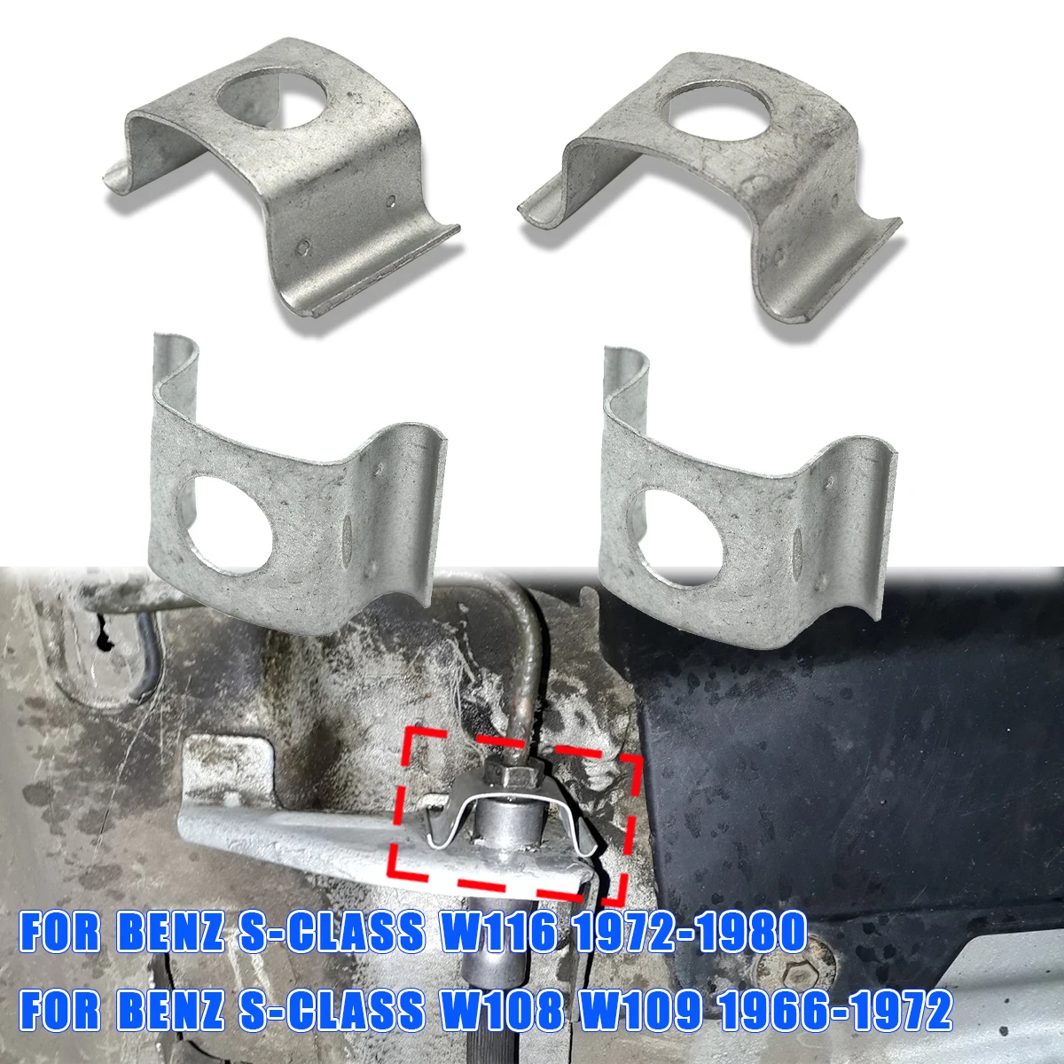 

Car Brake Hose Line Fixing Securing Clips Bracket Retaining Rivets Spring Repair Accessories For BENZ S-CLASS W116 W108 W109