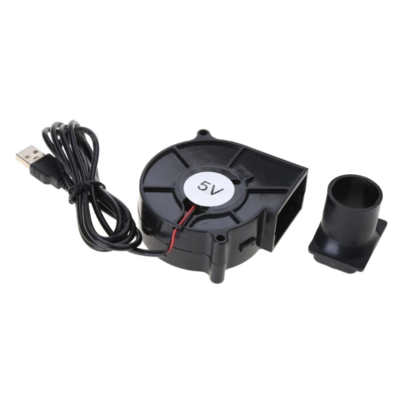 BBQ Fan PWM Blower 75x75x30mm 5V 2A Large USB Powered Fan for Cooking Dropship