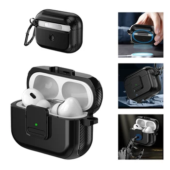Etui na słuchawki Airpods Pro 2 Wstrząsoodporne etui na słuchawki Airpods 3 2 1 Etui TPU+PC+ Przełącznik magnetyczny Etui na słuchawki Akcesoria Plus Brelok do kluczy