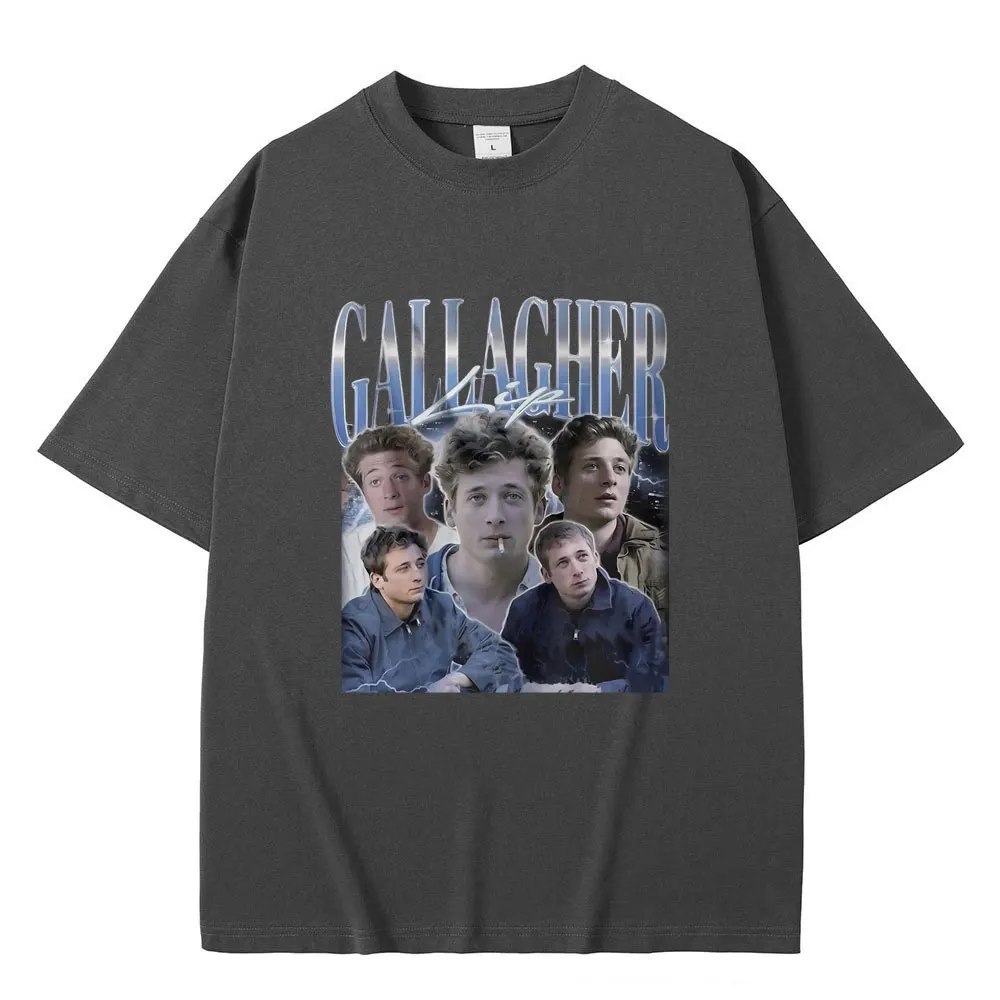 Lip Gallagher Graphic Print T Shirts Men Women Vintage Gothic T-shirt Men Women\'s Fashion Oversized Streetwear Male Casual Tees