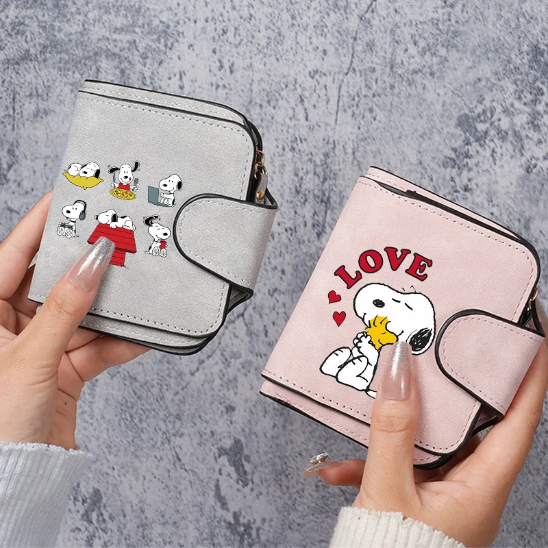 Snoopy Women Men Wallet Short Simple Purses Ladies Casual Hasp Bags Small Purse Girls Bags Coin Bag Women Purses Gift Hot