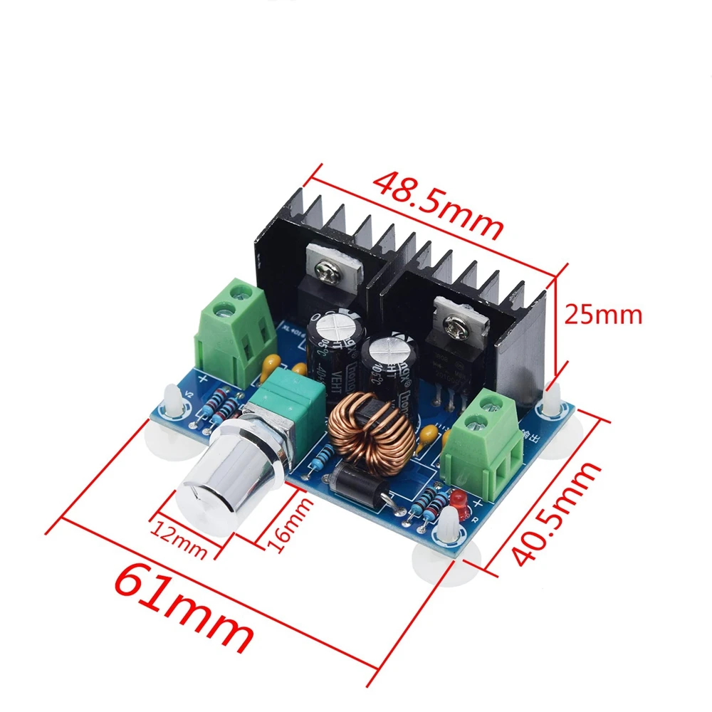 XH-M401 Max 8A 200W DC-DC Step Down Buck Converter Power Supply XL4016 PWM Adjustable 4-40V To 1.25-36V Step-Down Board Module