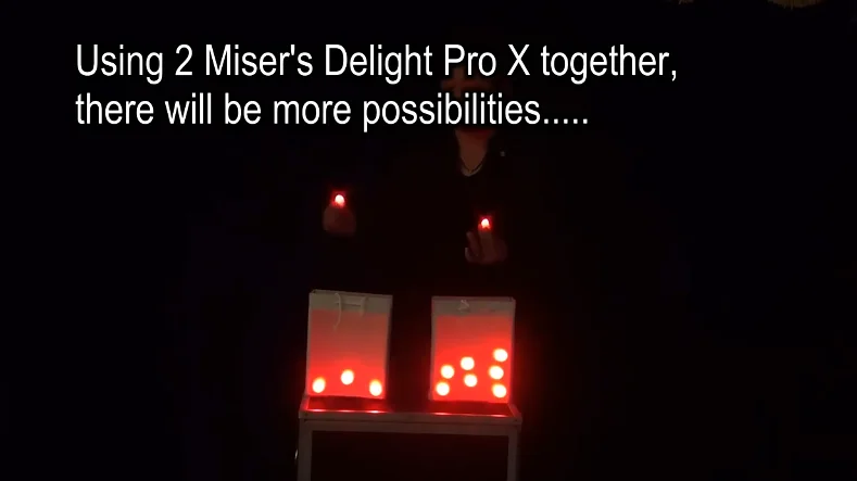 ‌ Misers Delight Pro X Magic Trick - نسخة الضوء الأحمر/الأزرق من Mark Mason أوهام كوميدية وإكسسوارات مرحلة Mentalism