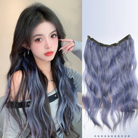 Synthetic 4 Clip In Hair Extensions Long Wavy Hairstyle Hairpiece Black Brown Blonde 50CM/60CM Natural Fake Hair For Women
