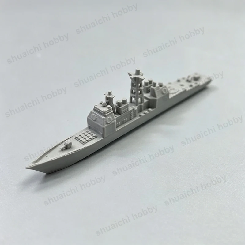 2PCS 1/2000 Scale 3D Printed Ticonderoga-class Cruiser Waterline Model Simulated Military Naval Vessel for DIY Desktop Display