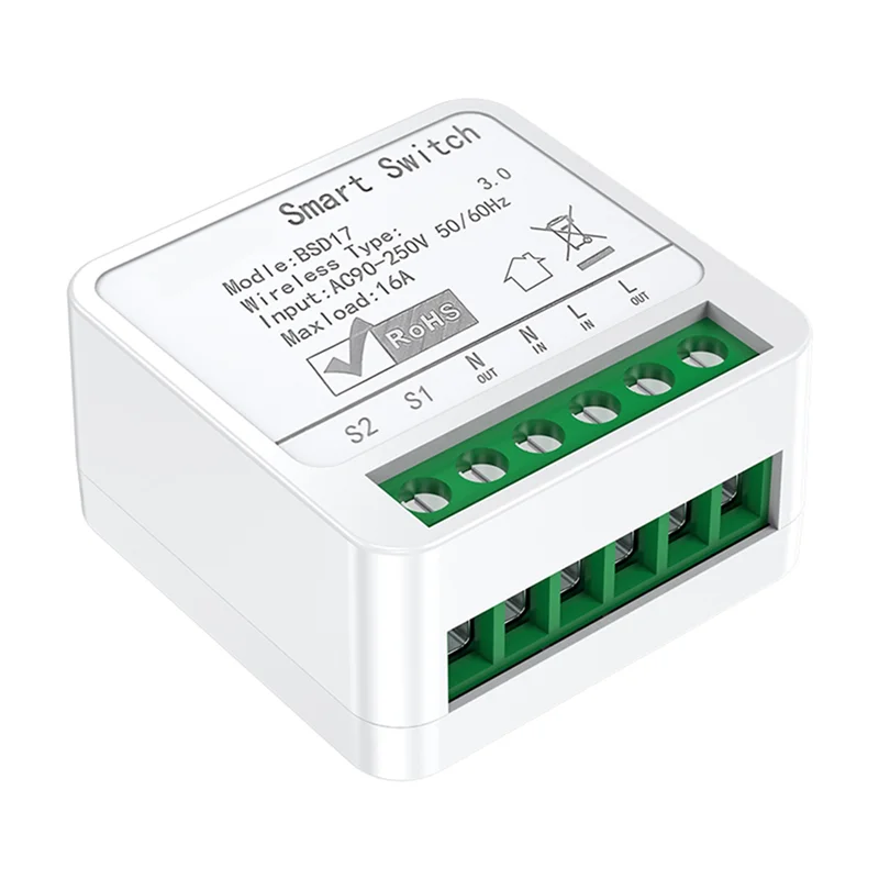 

3X Tuya Tuya 16A Умный переключатель Zigbee Кассетный переключатель Приложение для мобильного телефона Дистанционное голосовое время Alexa-A68E