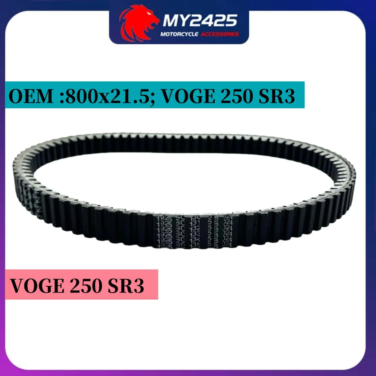 

Original Drive Belt For VOGE 250 SR3 800x21.5 Drive Belt Replacement parts 800 21.5