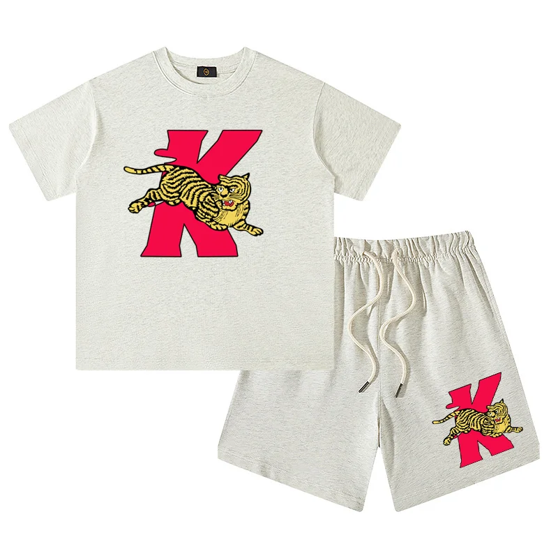 Fashion Baby Boys Summer Clothes Designer Kids Tees Sets Cotton Tiger Short sleeve Boy Shorts 2Pcs Child Festival Gifts T-shirt